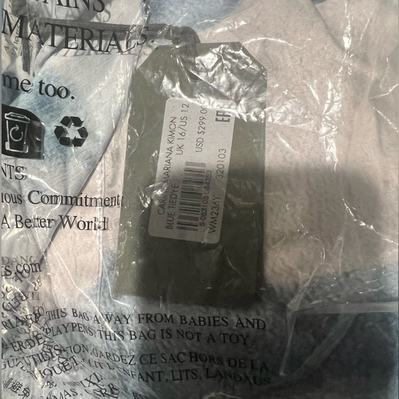 All Saints Carine Mariana Blue&White Kimono - NWT in Orig. Packaging UK 16/US 12 - Picture 8 of 10